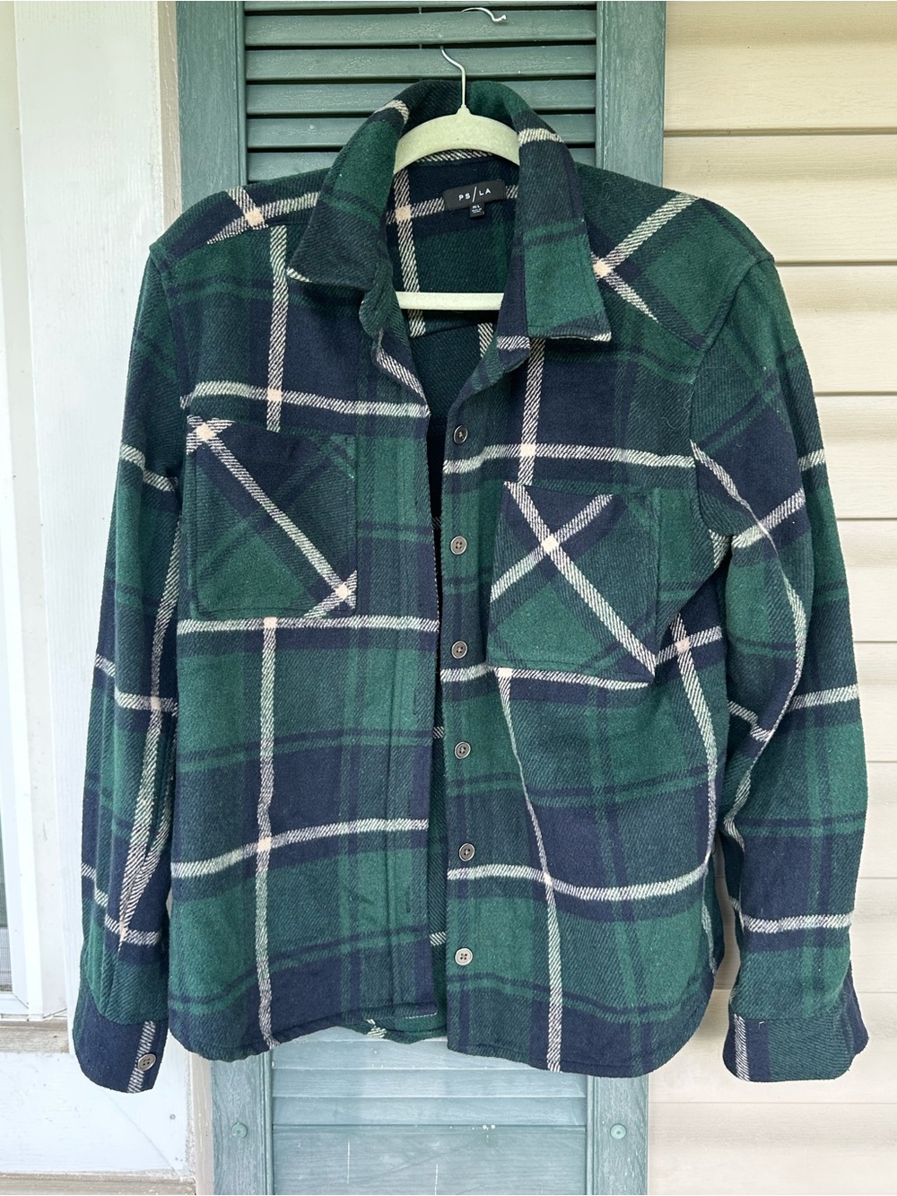PS/LA Green Plaid flannel Jacket | M/L